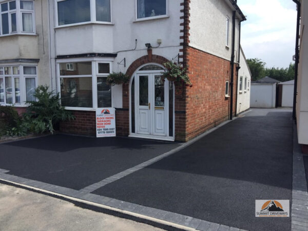 Two Adjacent Tarmac Driveways With Double Paved Border In Nuneaton (2)