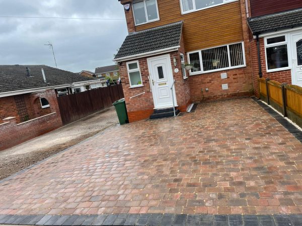 Our workers paving a driveway in Atherstone