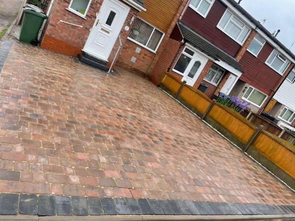 Our workers paving a driveway in Exhall