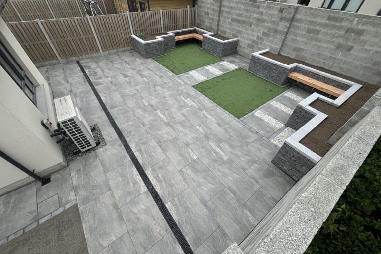 Porcelain Patio Installation in Brandon, Warwickshire, CV8 3GG