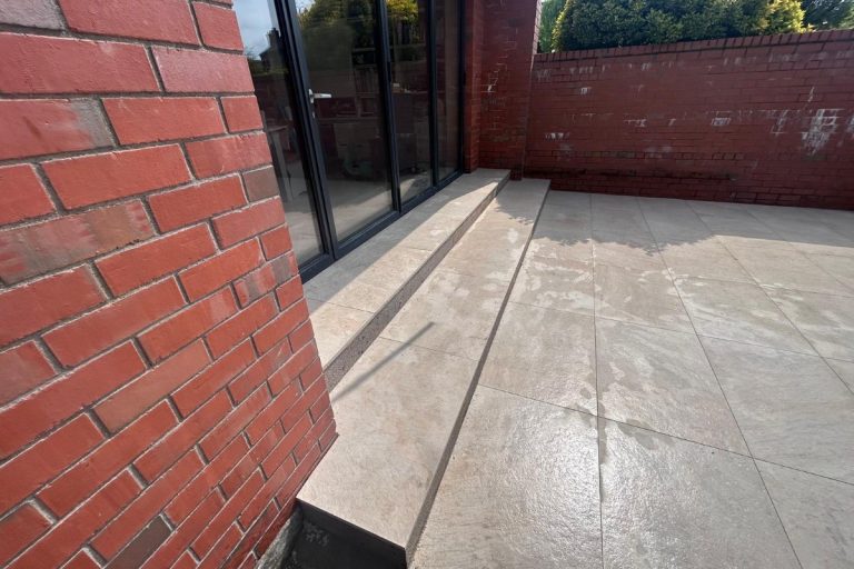 Porcelain Patio Installation in Dordon, Warwickshire, B78 1QA