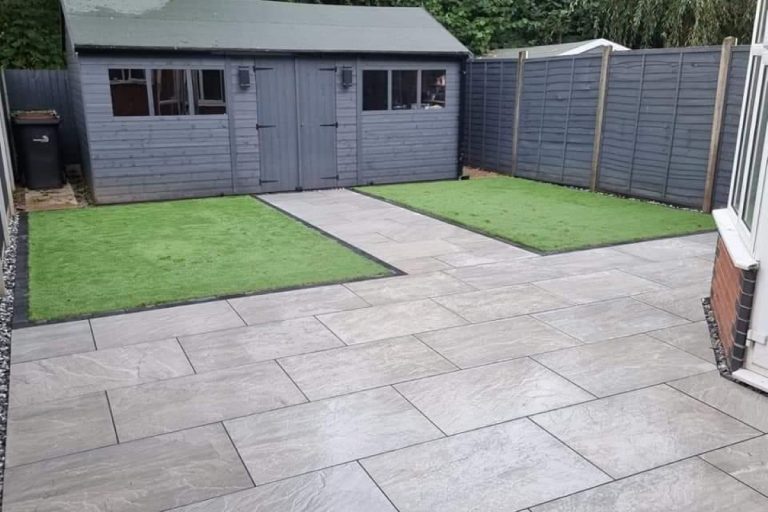 Porcelain Patio Installation in Water Orton, Warwickshire, B46 1SL