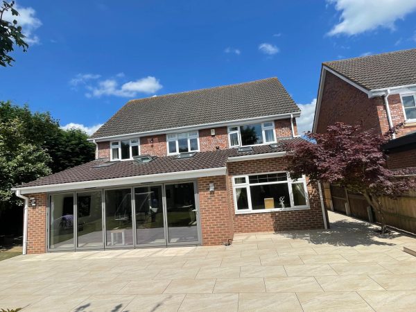 Our workers on a patio in Bulkington