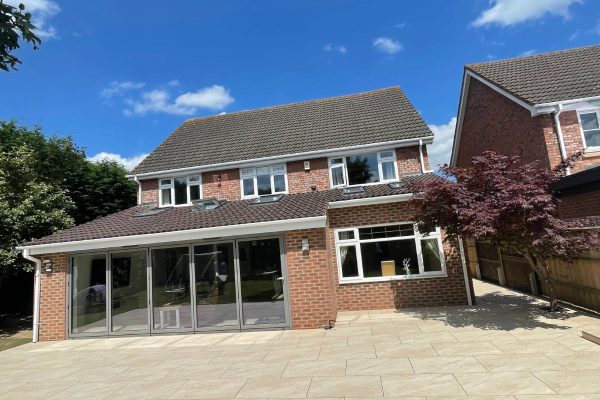 Installation of a porcelain patio in Harbury, Warwickshire, CV33 9HW