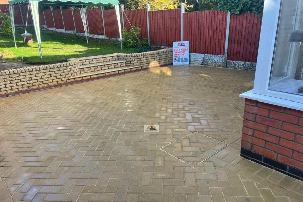 Driveway And Patio With Marshalls Buff Block Paving In Nuneaton (4)