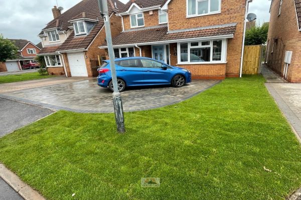 Driveway With Tegula Paving And New Turf In Nuneaton (3)