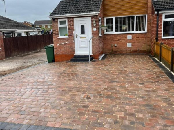 Driveway With Tumbled Tegula Paving In Rugby (4)