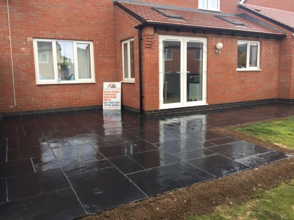 Marshalls Slate Slab Patio In Rugby (6)