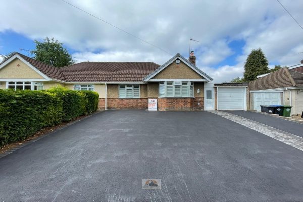 Tarmac Driveway With Block Paved Pathway And Retaining Wall In Rugby (4)